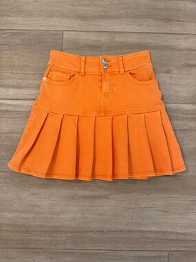 wild fable Orange Pleated Denim Mini Skirt - 90’s VIBE!